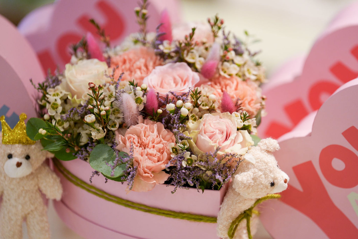 Flowers pink heart-Fiori freschi