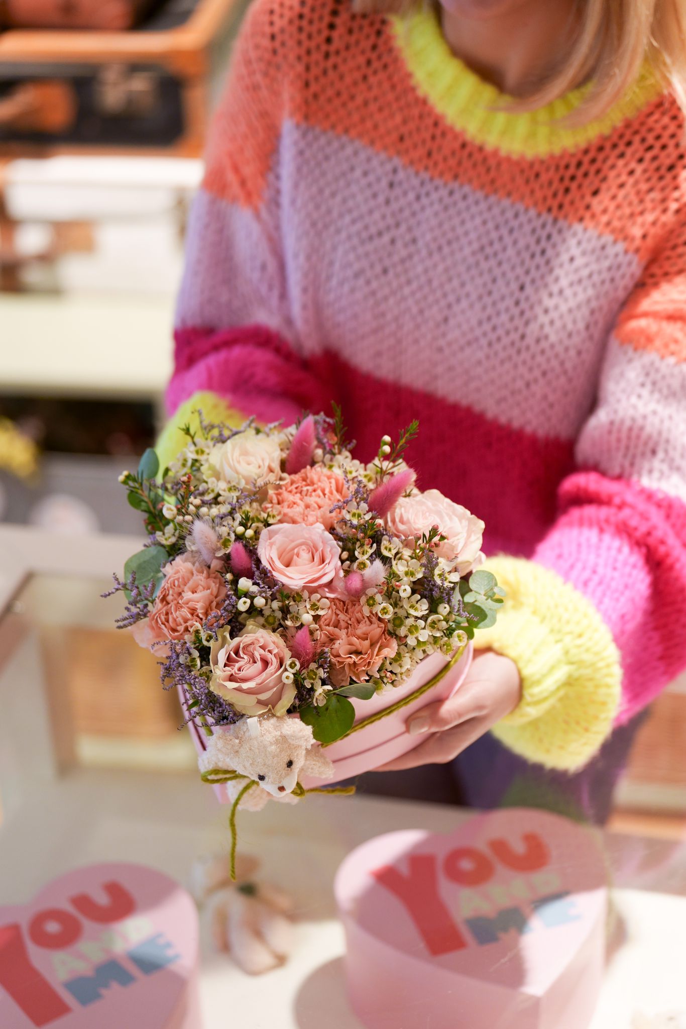 Flowers pink heart-Fiori freschi
