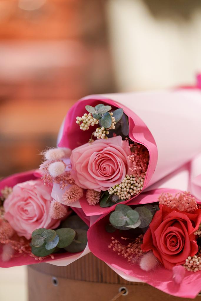 Bouquet rosa stabilizzata